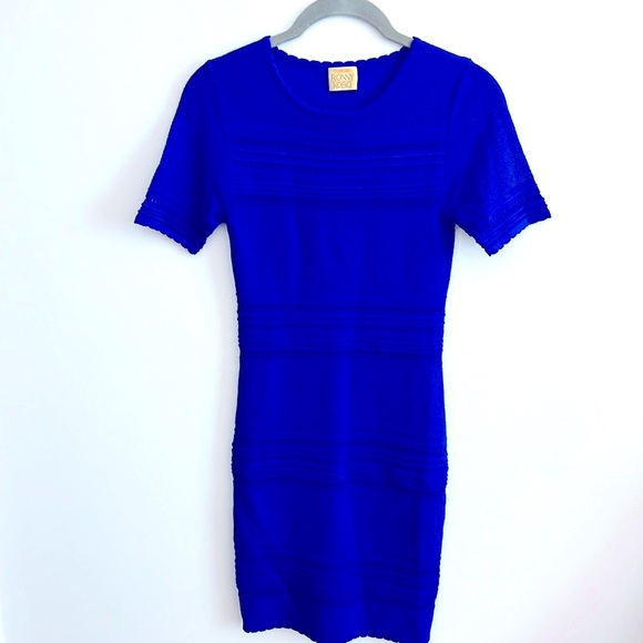 TORN RONNY KOBO cobalt blue knit dress XS - Picture 3 of 16
